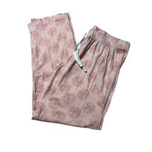 Love To Lounge Womens XS Light Pink Patterned Stretchy Comfy Pajama Pants